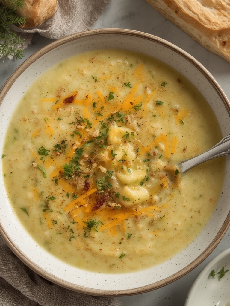 Creamy Cheesy Zucchini Soup